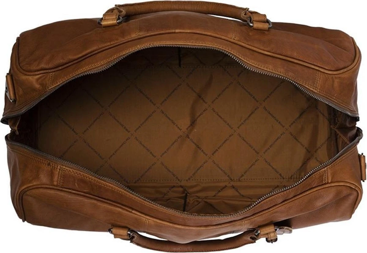 Chesterfield Leren Reistas / Weekendtas William - 40 Liter - Cognac 6 Chesterfield Leren Reistas / Weekendtas William - 40 Liter - Cognac - Afbeelding 4