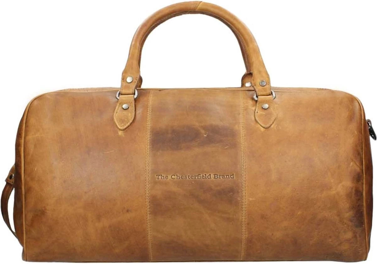 Chesterfield Leren Reistas / Weekendtas William - 40 Liter - Cognac 18 Chesterfield Leren Reistas / Weekendtas William - 40 Liter - Cognac - Afbeelding 16