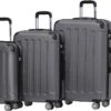 TRVLMORE Kofferset - 3 Delig - 38L (handbagage) + 70L + 110L - Donkergrijs -Bagage24 Winkel 1200x851