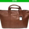Reistas R&B | Lichtbruin | Vakantietas | Leren Tas | Schoudertas| Unisex -Bagage24 Winkel 1200x870
