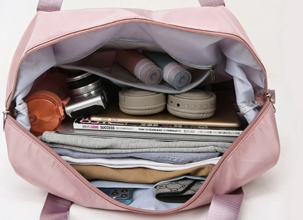 Merkloos Opvouwbare Handbagage Reistas – Opvouwbaar Tot 28 X 18 Cm – Roze 8 Merkloos Opvouwbare Handbagage Reistas – Opvouwbaar Tot 28 X 18 Cm – Roze - Afbeelding 6