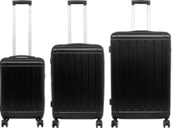 Travelsuitcase - Parma- Losse Reiskoffer - Polycarbonaat- Zwart - Hoogglans - Maat S / 42 Liter -Bagage24 Winkel 1200x901 1