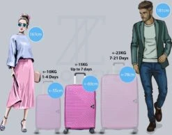 ©TROLLEYZ - Ibiza No.3 - Reiskoffer 69cm Met TSA Slot - Dubbele Wielen - 360° Spinners - 100% ABS - Reiskoffer In Dazzling Purple -Bagage24 Winkel 1200x942