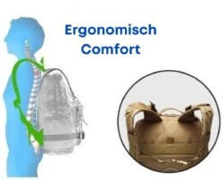 Merkloos Militaire Rugzak | 50L | Tactical Backpack | Leger Rugzak | Outdoor Rugzak | Rugzak -Bagage24 Winkel 1200x974