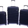 Tobeyz - Kofferset - 3-delig Zwart Handbagage - Verrijdbaar Op 4 Wielen - Stevig ABS - Lichtgewicht, Trolley -Bagage24 Winkel 1200x975