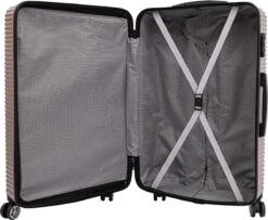 Tobeyz - Kofferset - 3-delig Lichtbruin Handbagage - Verrijdbaar Op 4 Wielen - Stevig ABS - Lichtgewicht, Trolley -Bagage24 Winkel 1200x988