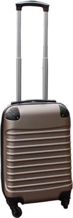 Travelerz Kofferset 3 Delig Met Wielen En Cijferslot - Handbagage Koffers - ABS - Champagne -Bagage24 Winkel 403x1200