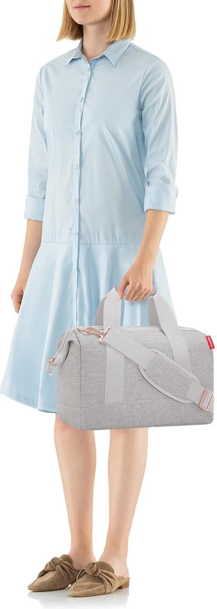 Reisenthel Allrounder M Reistas Sporttas - 18L - Twist Sky Rose Grijs 8 Reisenthel Allrounder M Reistas Sporttas - 18L - Twist Sky Rose Grijs - Afbeelding 6