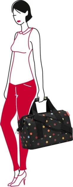 Reisenthel Allrounder M Reistas Sporttas - Maat M - 18L - Dots Zwart -Bagage24 Winkel 472x1200 4