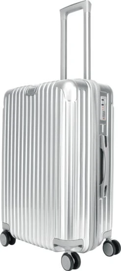 Royal Swiss - Kofferset - Cijferslot- Lichtgewicht Koffer - 4 Wielen- Zilver -Bagage24 Winkel 539x1200