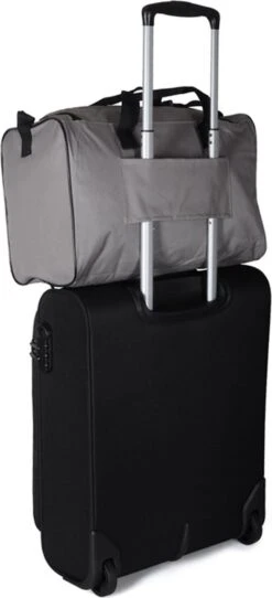 Handbagage Ryanair 40x20x25 - Met Smart Sleeve Voor Op Een Koffer - Steel Grey -Bagage24 Winkel 547x1200 2