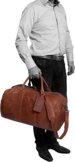 Chesterfield Leren Reistas / Weekendtas William - 40 Liter - Cognac 30 Chesterfield Leren Reistas / Weekendtas William - 40 Liter - Cognac -Bagage24 Winkel 559x1200 4