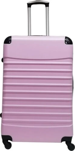 Castillo Quadrant 2 Delige ABS Kofferset (XL+S) - Soft Pink -Bagage24 Winkel 596x1200