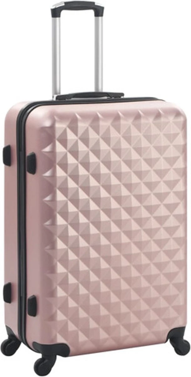 VidaXL 3-delige Harde Kofferset ABS Roségoud 9 VidaXL 3-delige Harde Kofferset ABS Roségoud - Afbeelding 7