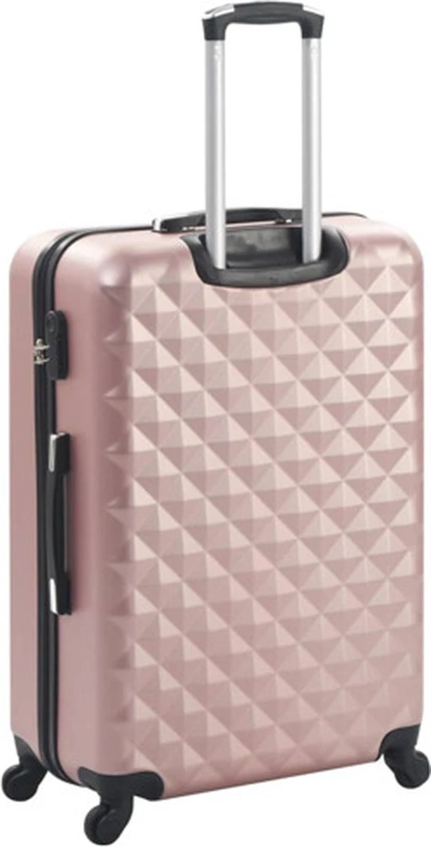 VidaXL 3-delige Harde Kofferset ABS Roségoud 5 VidaXL 3-delige Harde Kofferset ABS Roségoud - Afbeelding 3