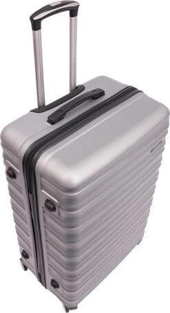 Tobeyz - Kofferset - 3-delig Grijs Handbagage - Verrijdbaar Op 4 Wielen - Stevig ABS - Lichtgewicht, Hardshell -Bagage24 Winkel 655x1200