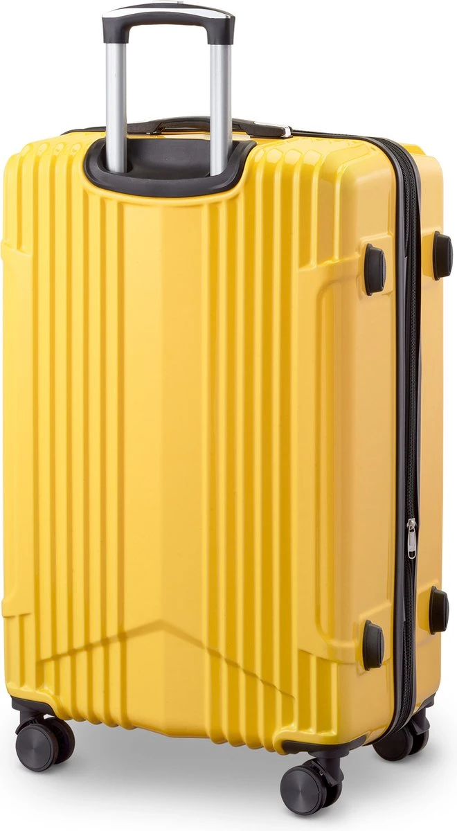 Tesla PC - Reiskoffer - 75 Cm - 4 Wielen - Geel 4 Tesla PC - Reiskoffer - 75 Cm - 4 Wielen - Geel - Afbeelding 2