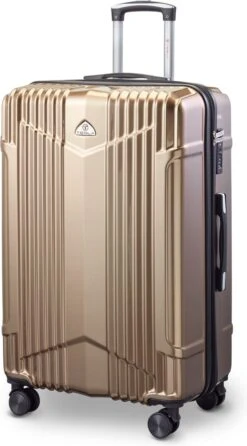 Tesla - Kofferset - 3-delig - 4 Wielen - Cijferslot - Goud -Bagage24 Winkel 664x1200