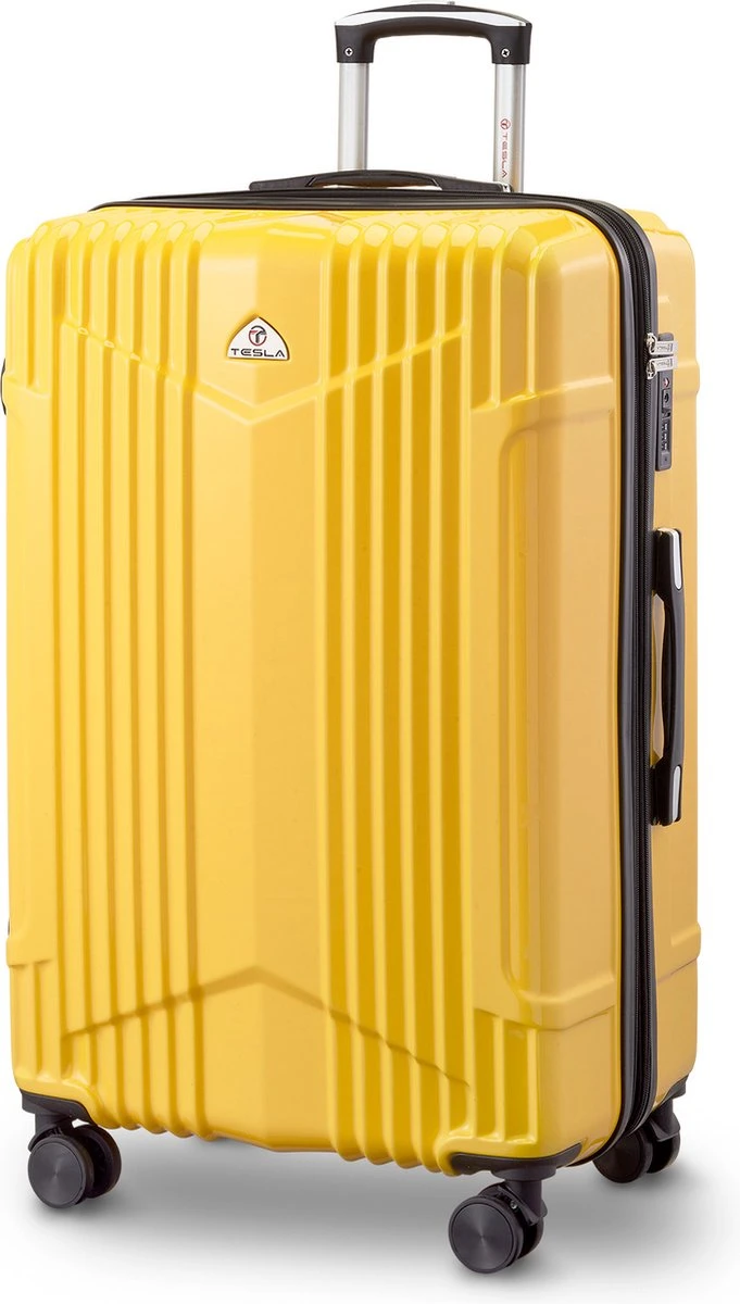 Tesla PC - Reiskoffer - 75 Cm - 4 Wielen - Geel 3 Tesla PC - Reiskoffer - 75 Cm - 4 Wielen - Geel