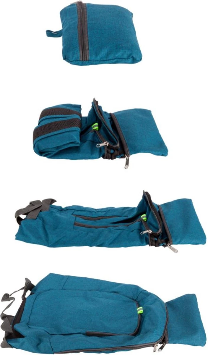 KIKKERLAND Compact Backpack - Foldable / Easily Take With You Anywhere! - Great For Travel, Shopping & Outdoor Adventures - Made From Strong 100% Polyester Snow Canvas - 17Liters - 44x28x14cm(18x14x4cm) 6 KIKKERLAND Compact Backpack - Foldable / Easily Take With You Anywhere! - Great For Travel, Shopping & Outdoor Adventures - Made From Strong 100% Polyester Snow Canvas - 17Liters - 44x28x14cm(18x14x4cm) - Afbeelding 4