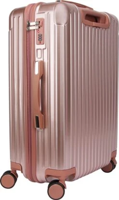 Royal Swiss - Kofferset - Cijferslot- Lichtgewicht Koffer - 4 Wielen- Rosé Gold -Bagage24 Winkel 716x1200 3