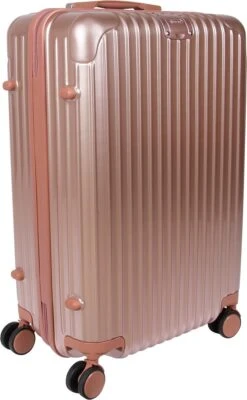 Royal Swiss - Kofferset - Cijferslot- Lichtgewicht Koffer - 4 Wielen- Rosé Gold -Bagage24 Winkel 741x1200