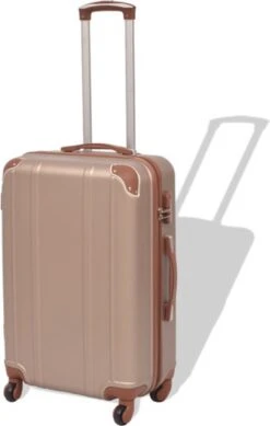 VidaXL Harde Rolkoffer Set Champagnekleurig 4-dlg -Bagage24 Winkel 762x1200
