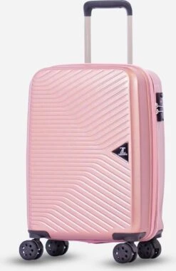 ©TROLLEYZ - Ibiza No.3 - Reiskoffer 78cm Met TSA Slot - Dubbele Wielen - 360° Spinners - 100% ABS - Reiskoffer In Cosmopolitan Pink