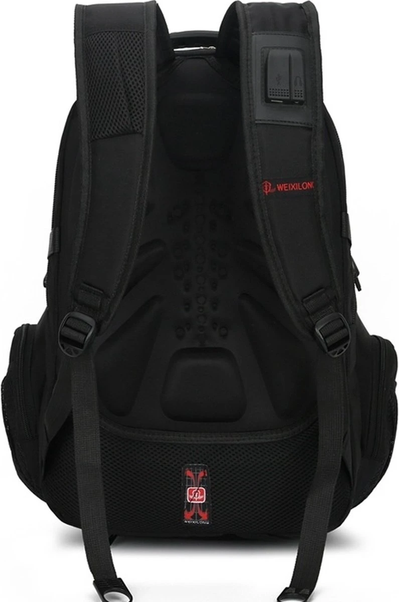 ASA-STAR Rugzak Met 2 USB Charging Anti-theft Laptopvak -Anti-Diefstal- Met Slot (zwart) - Inclusief 2 USB Oplaadstation- Backpack - School - Luxe Laptop Rugtas - Travel- Reistassen - Rugzak Slim Fit School/college Tas Jongens/meisjes -heren- Dames 5 ASA-STAR Rugzak Met 2 USB Charging Anti-theft Laptopvak -Anti-Diefstal- Met Slot (zwart) - Inclusief 2 USB Oplaadstation- Backpack - School - Luxe Laptop Rugtas - Travel- Reistassen - Rugzak Slim Fit School/college Tas Jongens/meisjes -heren- Dames - Afbeelding 3