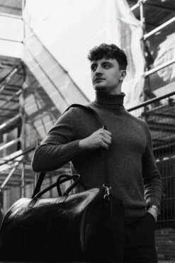 NEGOTIA Delta - Leren Weekendtas - Leren Reistas - Duffel Bag - 100% Luxe Top-Grain Leer - Zwart -Bagage24 Winkel 800x1200 50