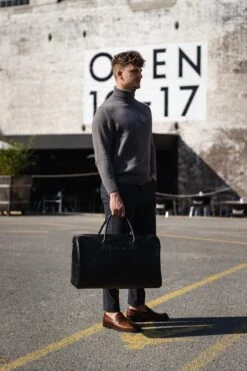 NEGOTIA Delta - Leren Weekendtas - Leren Reistas - Duffel Bag - 100% Luxe Top-Grain Leer - Zwart -Bagage24 Winkel 800x1200 51