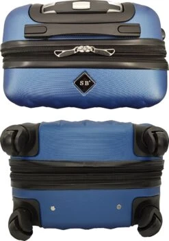 SB Travelbags Kofferset - 2 Delige 'Expandable' Koffer - Blauw - 65cm/55cm -Bagage24 Winkel 844x1200