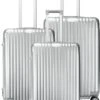 Royal Swiss - Kofferset - Cijferslot- Lichtgewicht Koffer - 4 Wielen- Zilver -Bagage24 Winkel 849x1200