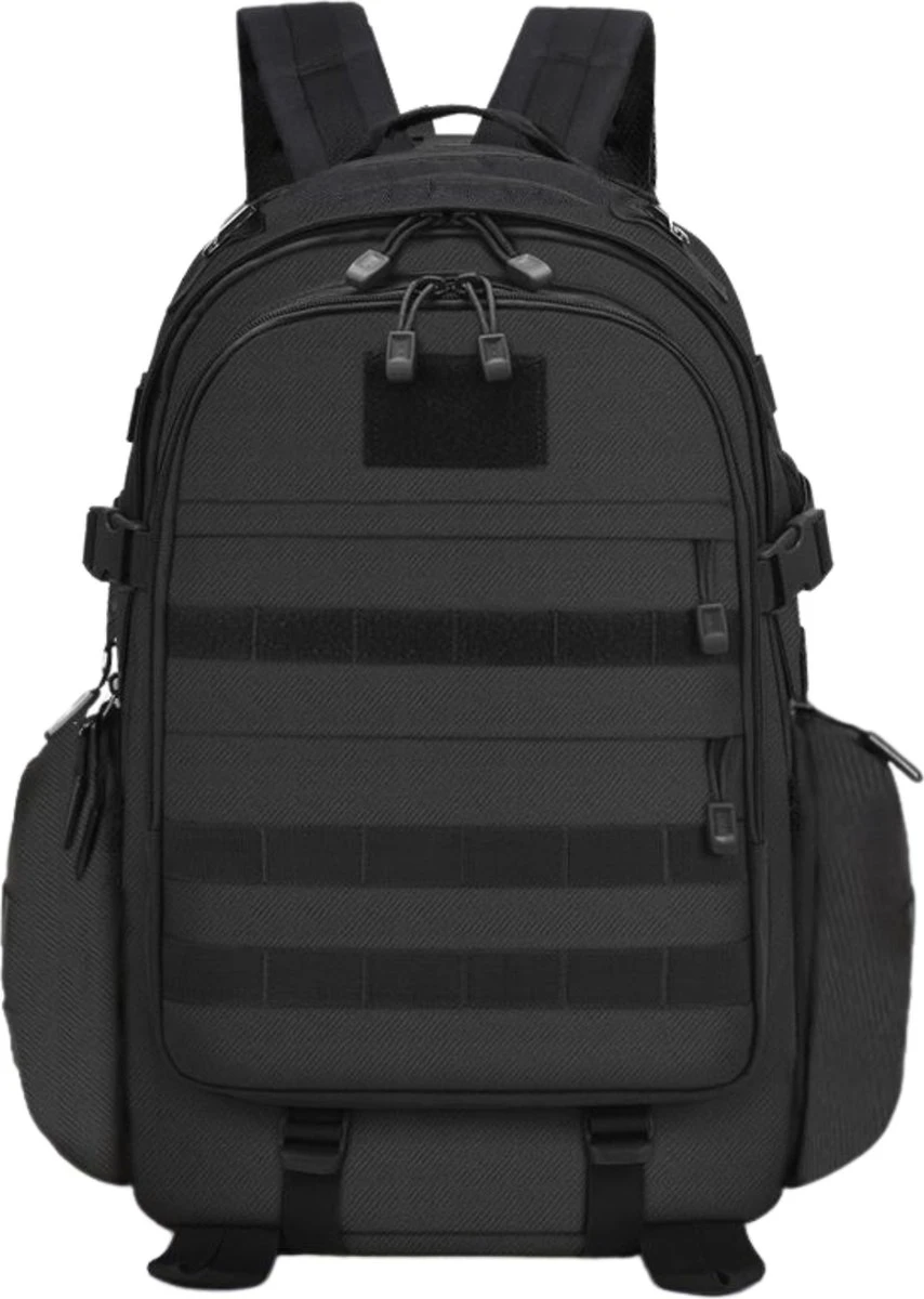 Waterdichte Rugzak Tactical Backpack Met Gratis Paracord - Vierdaagse Wandelrugzak - Schooltas Reistas Handbagage Zwart 7 Waterdichte Rugzak Tactical Backpack Met Gratis Paracord - Vierdaagse Wandelrugzak - Schooltas Reistas Handbagage Zwart - Afbeelding 5