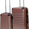 Castillo Quadrant - 2 Delige ABS Kofferset - Rosé Gold -Bagage24 Winkel 857x1200