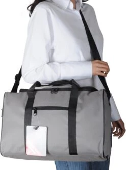 Handbagage Ryanair 40x20x25 - Met Smart Sleeve Voor Op Een Koffer - Steel Grey -Bagage24 Winkel 891x1200 3