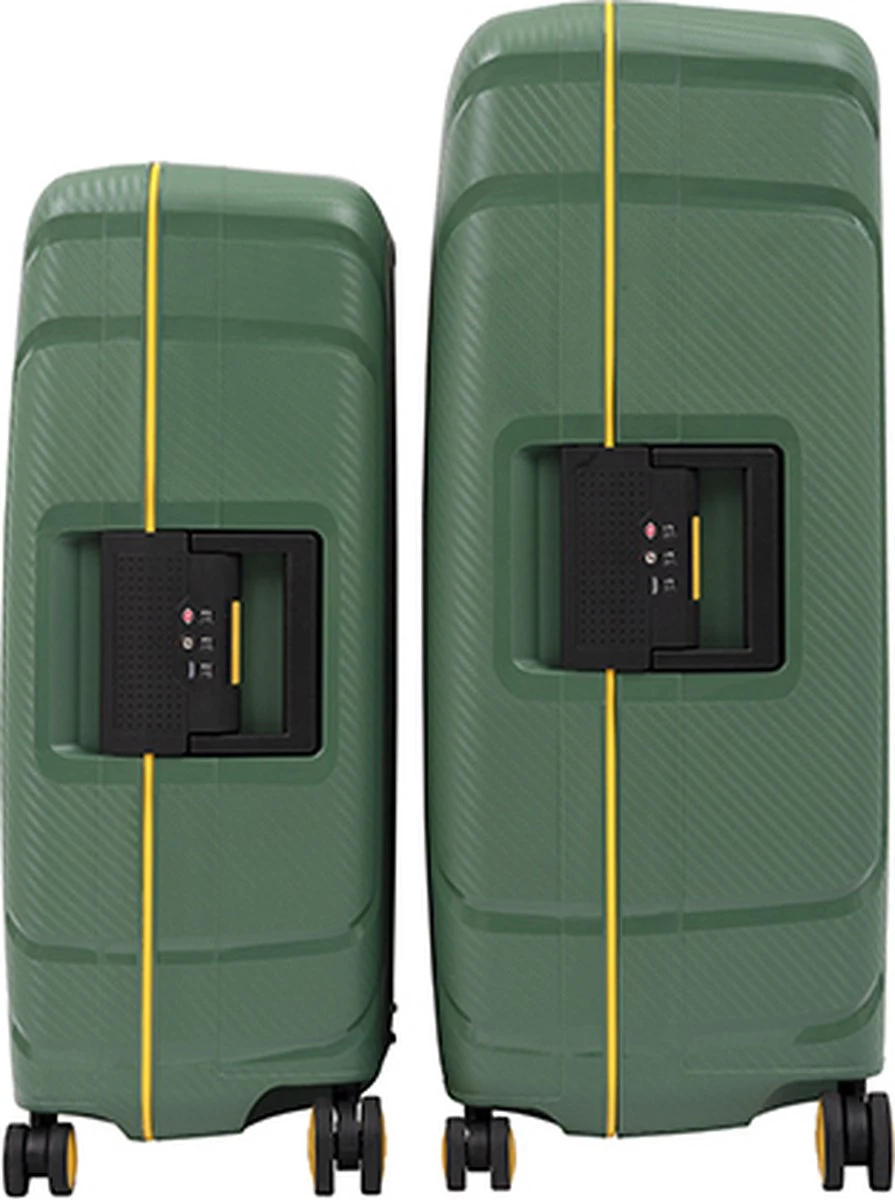 CarryOn Steward Kofferset - 2-delige TSA Trolleyset Met Kliksloten - Dubbele Wielen - Groen 5 CarryOn Steward Kofferset - 2-delige TSA Trolleyset Met Kliksloten - Dubbele Wielen - Groen - Afbeelding 3