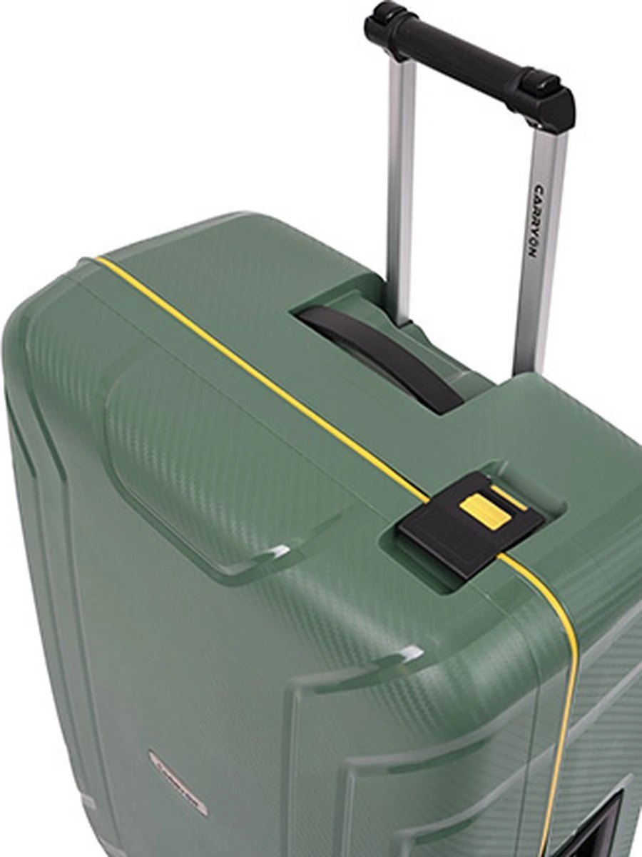CarryOn Steward TSA Reiskoffer - 65cm Trolley Met Kliksloten - Dubbele Wielen - Groen 7 CarryOn Steward TSA Reiskoffer - 65cm Trolley Met Kliksloten - Dubbele Wielen - Groen - Afbeelding 5