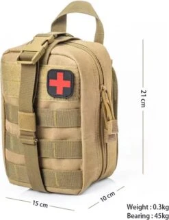 Alta-X Outdoor - Ehbo Tas Rood - Medicijntas - First Aid Bag - Jacht Survival Militaire Edc Pack Molle - Tactical Heuptas Outdoor Sos Pouch Leger Medische Kit Taille Riem Rugzak -Bagage24 Winkel 920x1200