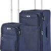 TravelZ Softspinner TSA Kofferset - 2-delig Handbagage + Grote Koffer 77cm - Dubbele Wielen - Blauw -Bagage24 Winkel 928x1200