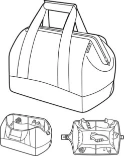 Reisenthel Allrounder M Reistas Sporttas - Maat M - 18L - Dots Zwart -Bagage24 Winkel 954x1200 1