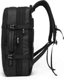 HEANVER Travel Elite - Reistas Handbagage - Weekendtas - 17inch Laptop Rugzak - Backpack Waterafstotend - 30L / 60 Liter Tas - Zwart / Antraciet -Bagage24 Winkel 968x1200 1