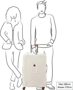 Delsey Harde Koffer / Trolley / Reiskoffer - Moncey - 76 Cm (large) - Wit -Bagage24 Winkel 973x1200 3