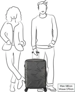 Decent Harde Koffer Q-LuxxHoogte > 67 Cm - Grijs -Bagage24 Winkel 974x1200