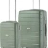 TravelZ Big Bars Kofferset - Trolleyset TSA 2-delig - Handbagage En Groot - Olijf -Bagage24 Winkel 997x1200