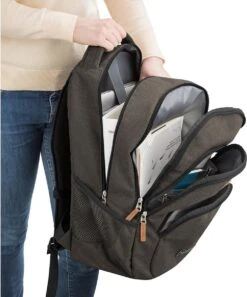 Travelite Basics Backpack Melange Navy/grey -Bagage24 Winkel 998x1200 5